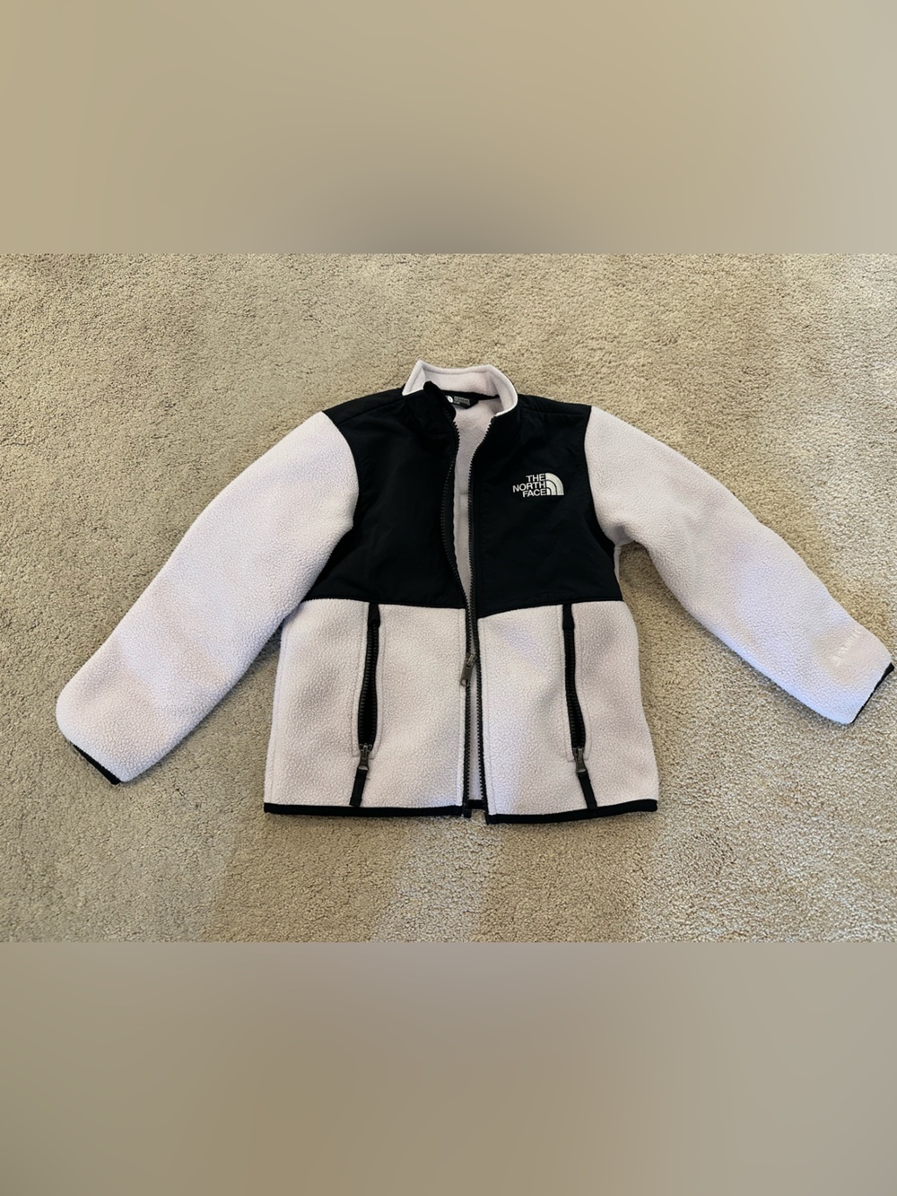 The North Face Two-Tone Fleece Jacket in Light pink & Black girls 6t